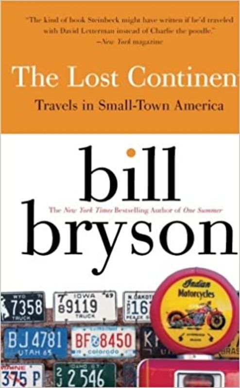 Book cover for "The Lost Continent" by Bill Bryson