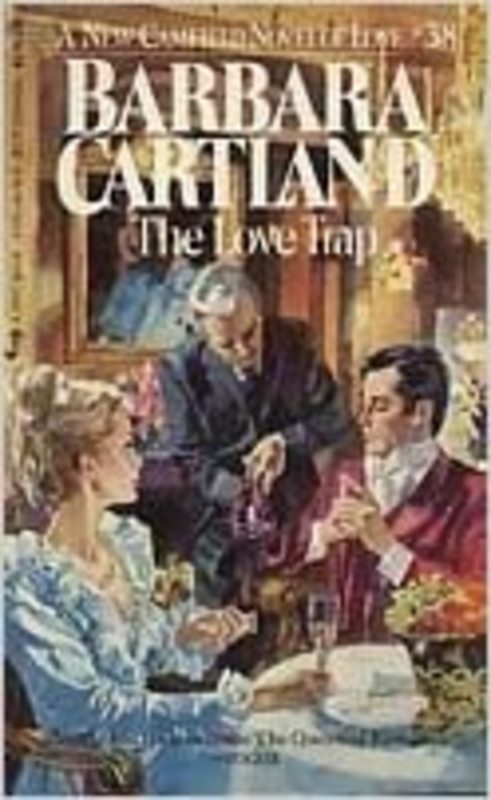 Book cover for "The Love Trap" by Barbara Cartland