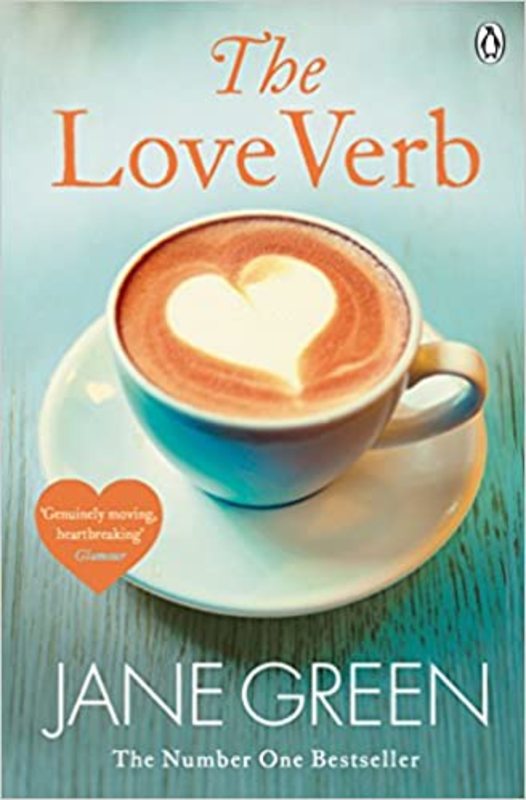 Book cover for "The Love Verb" by Jane Green