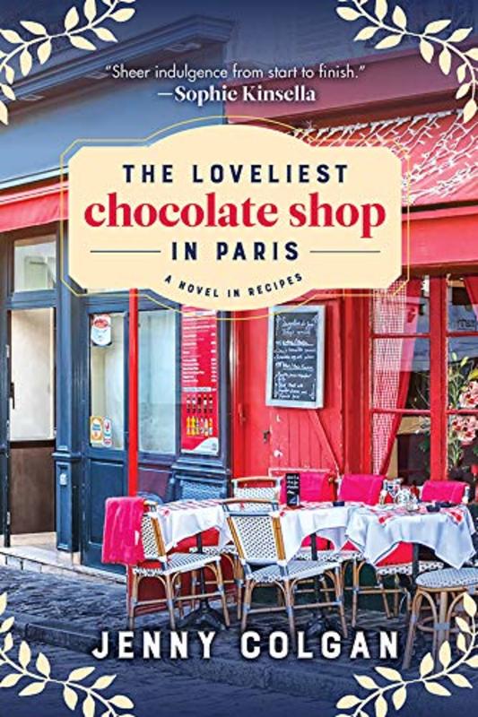 Book cover for "The Loveliest Chocolate Shop in Paris" by Jenny Colgan