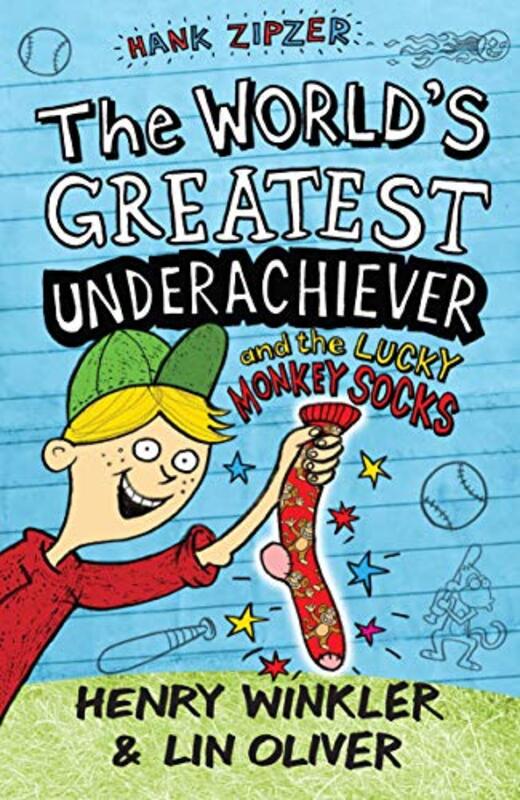 Book cover for "The Lucky Monkey Socks" by Henry Winkler