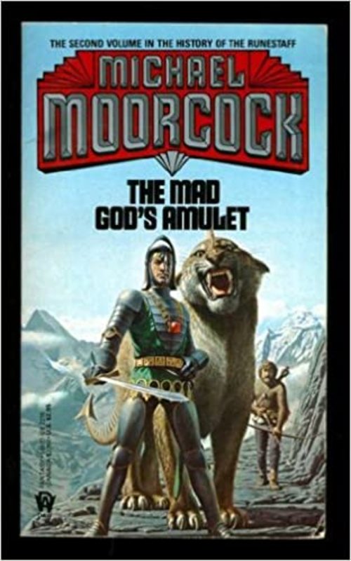 Book cover for "The Mad God's Amulet" by Michael Moorcock