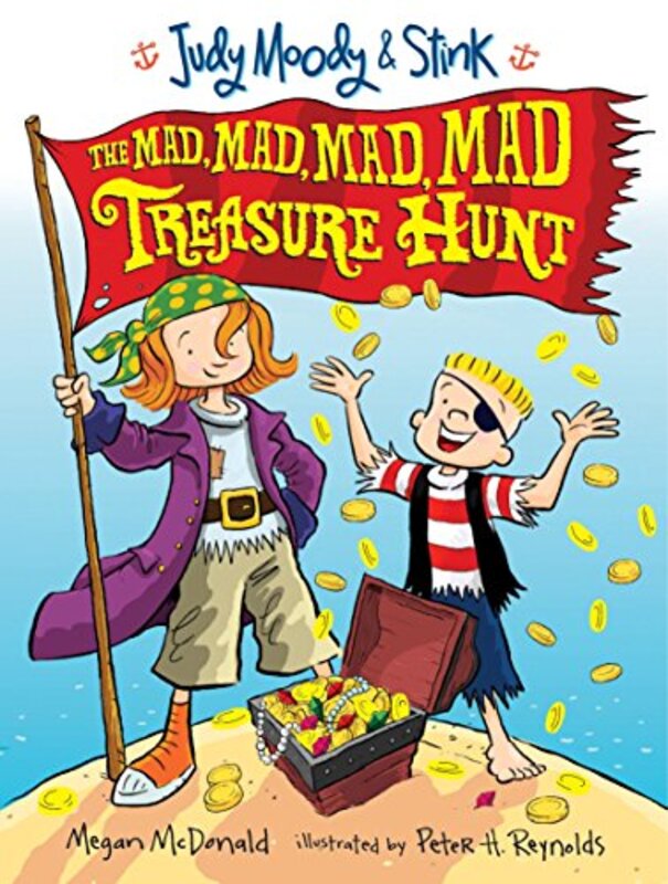 Book cover for "The Mad, Mad, Mad, Mad Treasure Hunt" by Megan McDonald