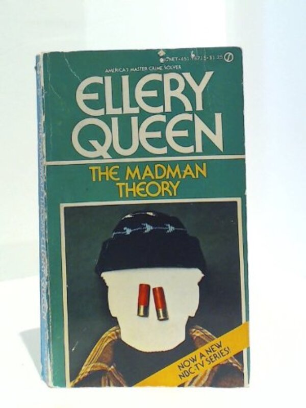 Book cover for "The Madman Theory" by Ellery Queen