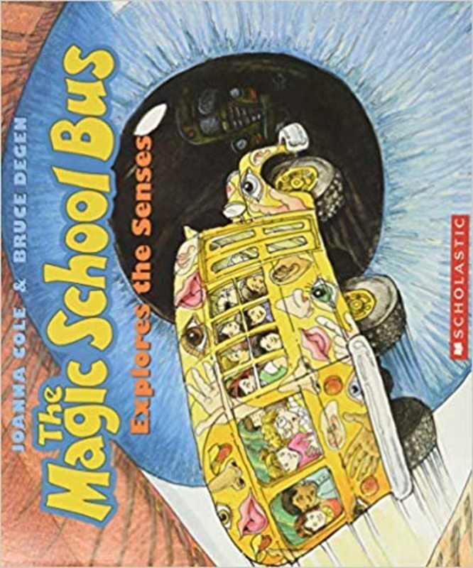 Book cover for "The Magic School Bus Explores the Senses" by Joanna Cole