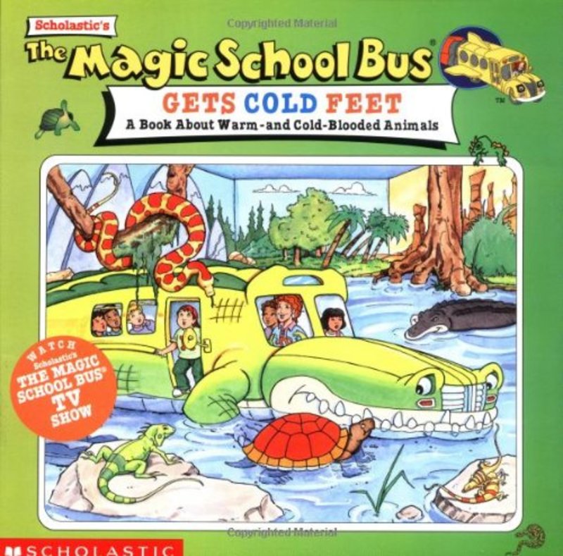 Book cover for "The Magic School Bus Gets Cold Feet" by Tracey West