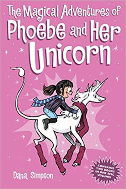 Book cover for "The Magical Adventures of Phoebe and Her Unicorn" by Dana Simpson