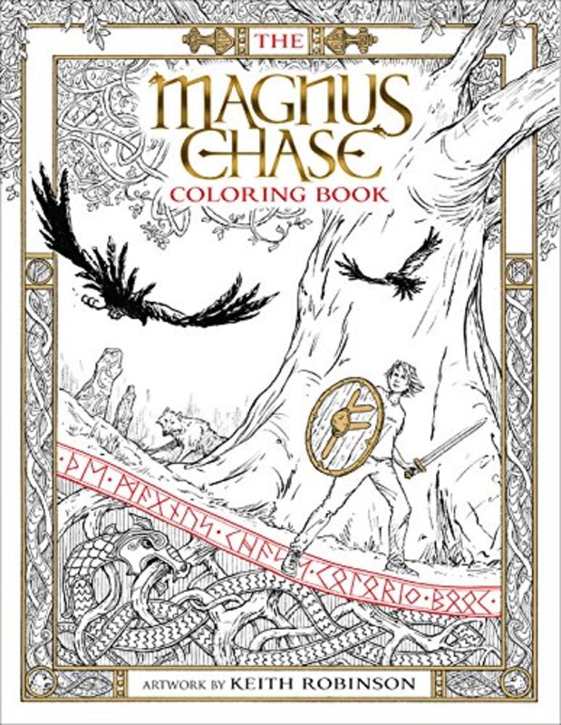 Book cover for "The Magnus Chase Coloring Book"