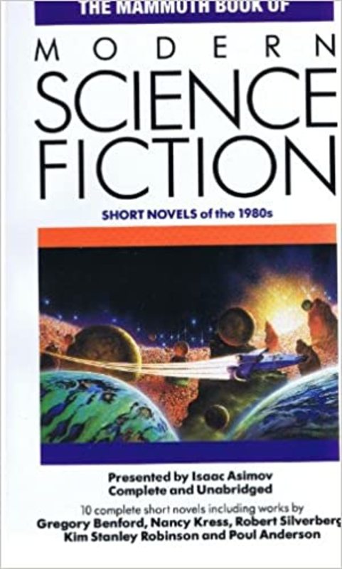 Book cover for "The Mammoth Book of New World Science Fiction" by Isaac Asimov