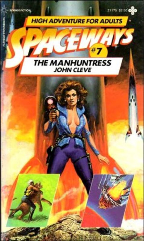 Book cover for "The Manhuntress" by Roland J Green