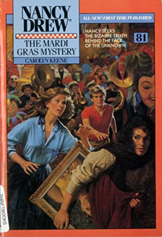 Book cover for "The Mardi Gras Mystery" by Carolyn Keene