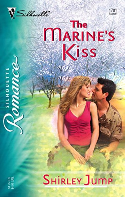 Book cover for "The Marine's Kiss" by Shirley Jump