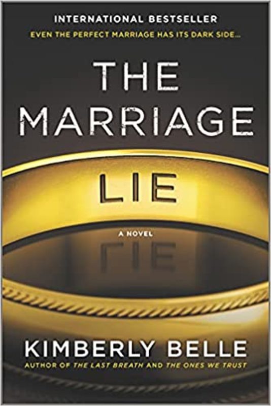 Book cover for "The Marriage Lie" by Kimberly Belle