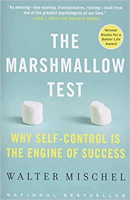 Book cover for "The Marshmallow Test" by Walter Mischel