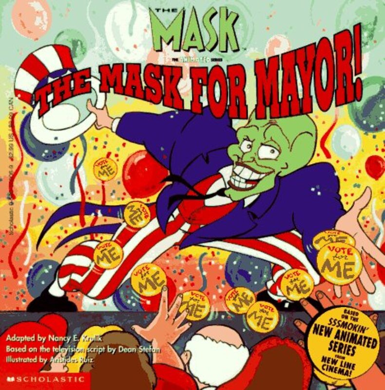 Book cover for "The Mask for Mayor!" by Nancy Krulik