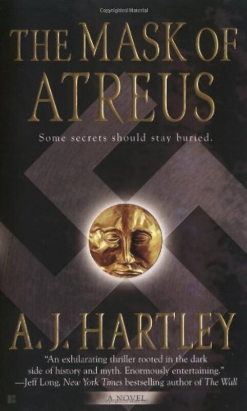 Book cover for "The Mask of Atreus" by AJ Hartley