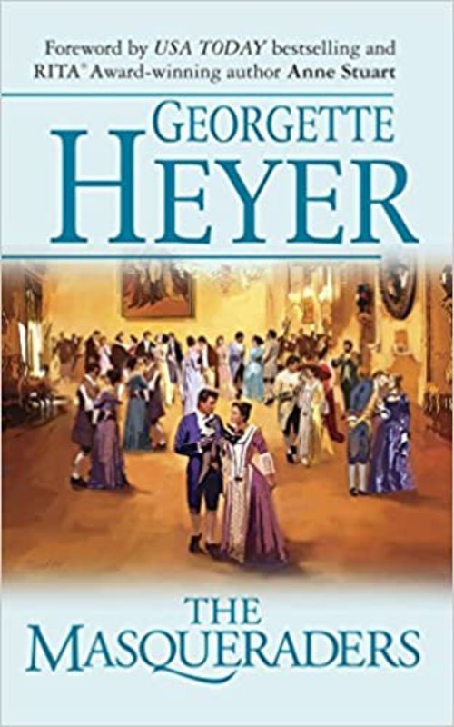 Book cover for "The Masqueraders" by Georgette Heyer
