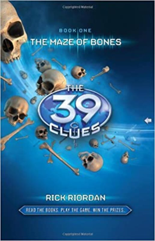 Book cover for "The Maze of Bones" by Rick Riordan