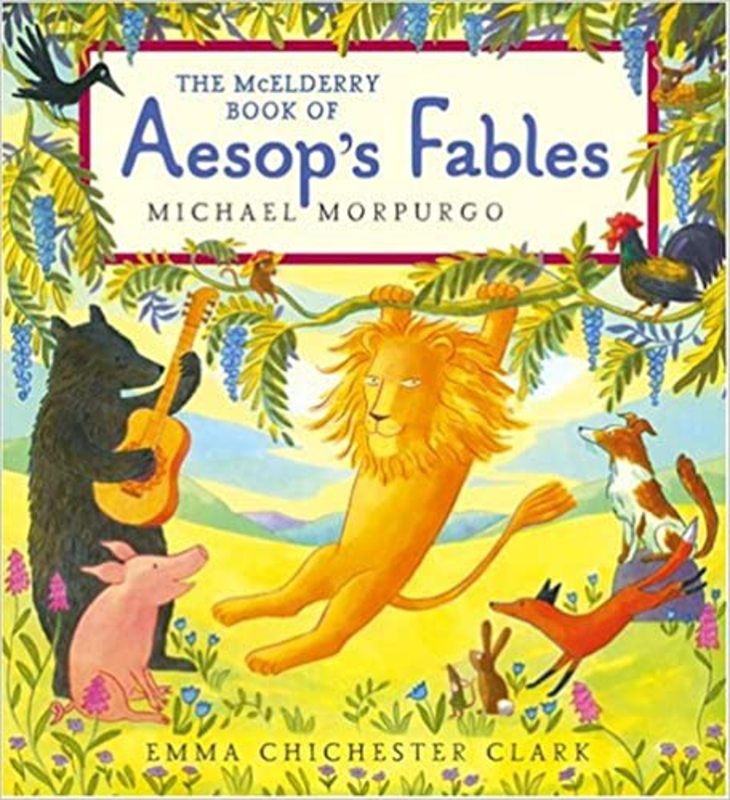 Book cover for "The McElderry Book of Aesop's Fables" by Michael Morpurgo