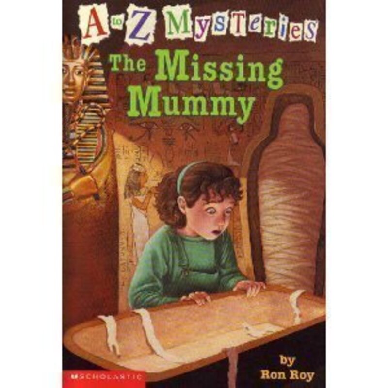 Book cover for "The Missing Mummy" by Ron Roy