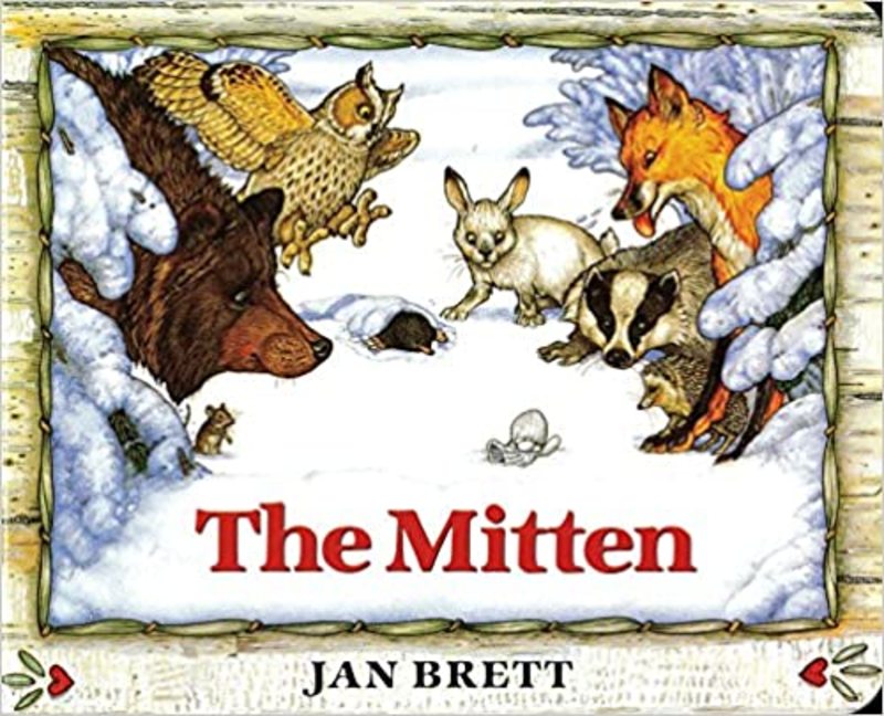 Book cover for "The Mitten" by Jan Brett