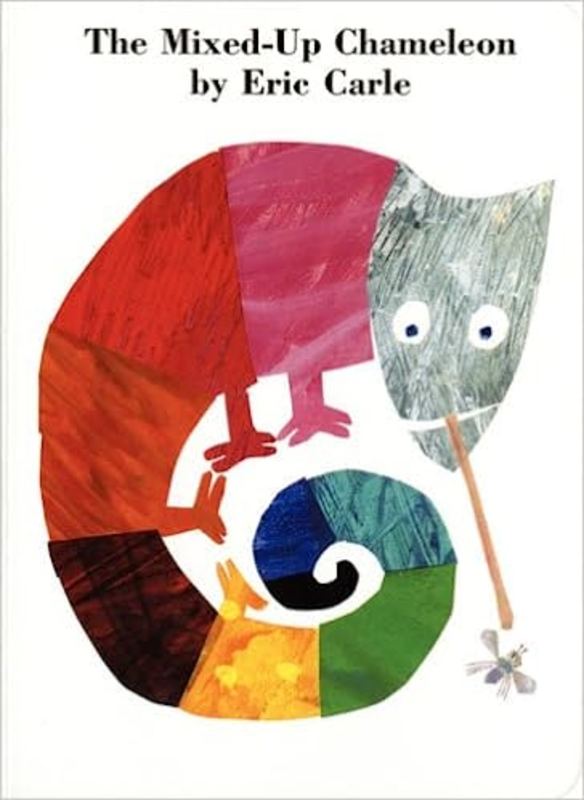 Book cover for "The Mixed-Up Chameleon" by Eric Carle