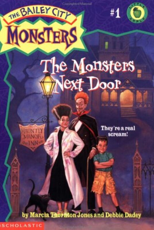 Book cover for "The Monsters Next Door" by Marcia Thornton Jones