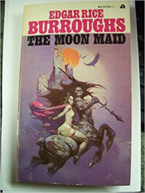 Book cover for "The Moon Men" by Edgar Rice Burroughs