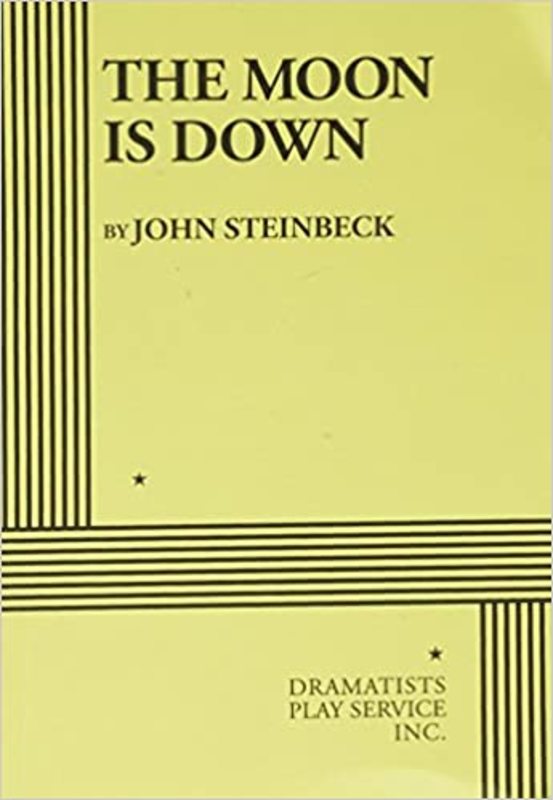 Book cover for "The Moon is Down" by John Steinbeck