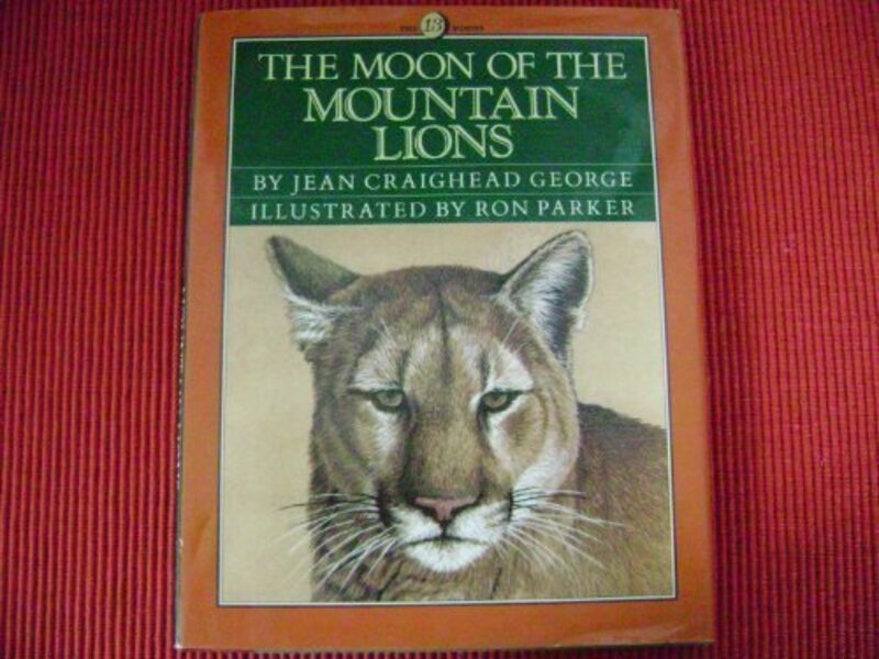 Book cover for "The Moon of the Mountain Lions" by Jean Craighead George