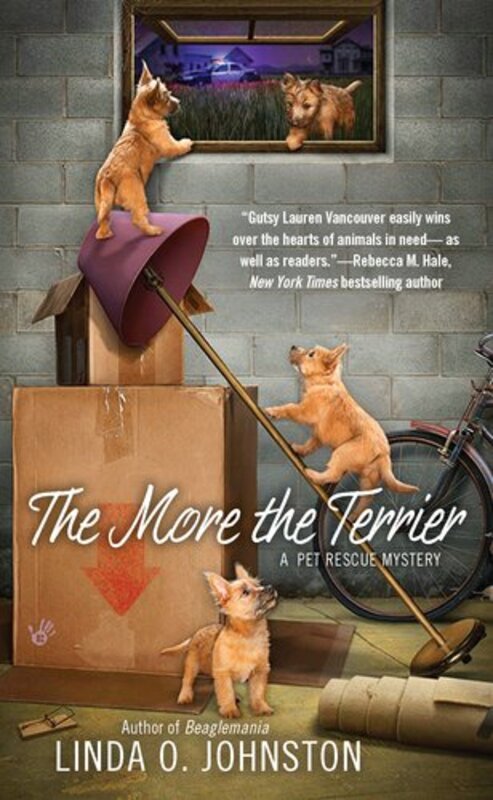 Book cover for "The More the Terrier" by Linda O Johnston