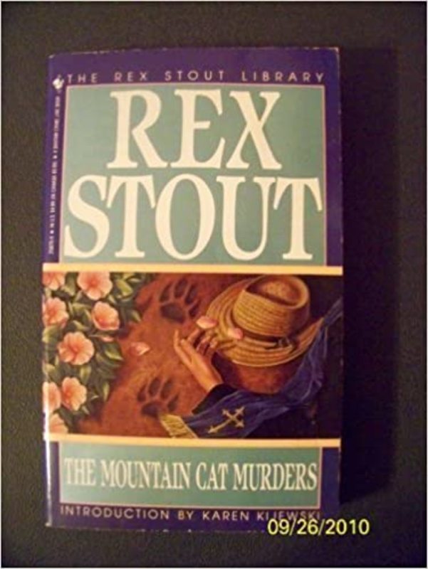 Book cover for "The Mountain Cat Murders" by Rex Stout