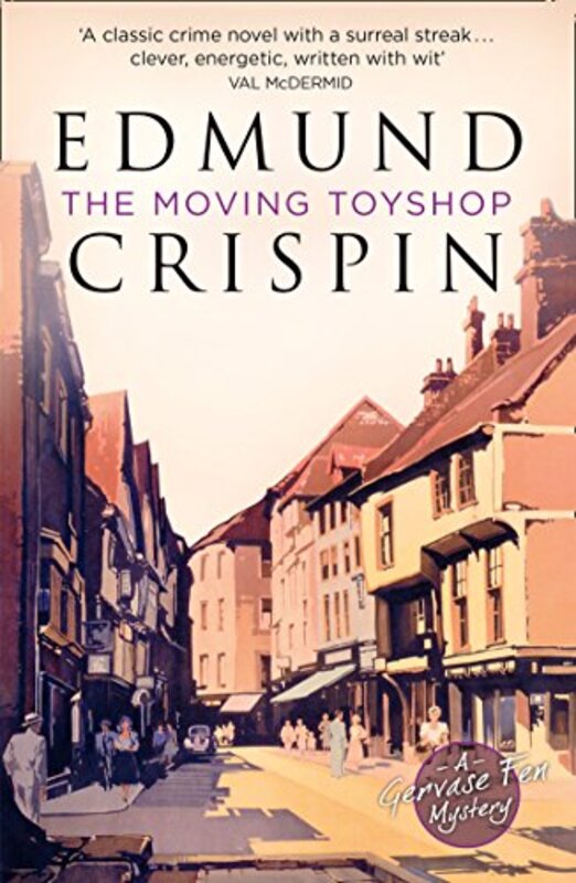 Book cover for "The Moving Toyshop" by Edmund Crispin