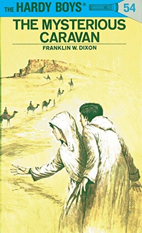 Book cover for "The Mysterious Caravan" by Franklin W Dixon