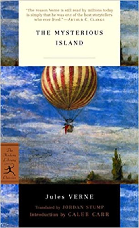 Book cover for "The Mysterious Island" by Jules Verne