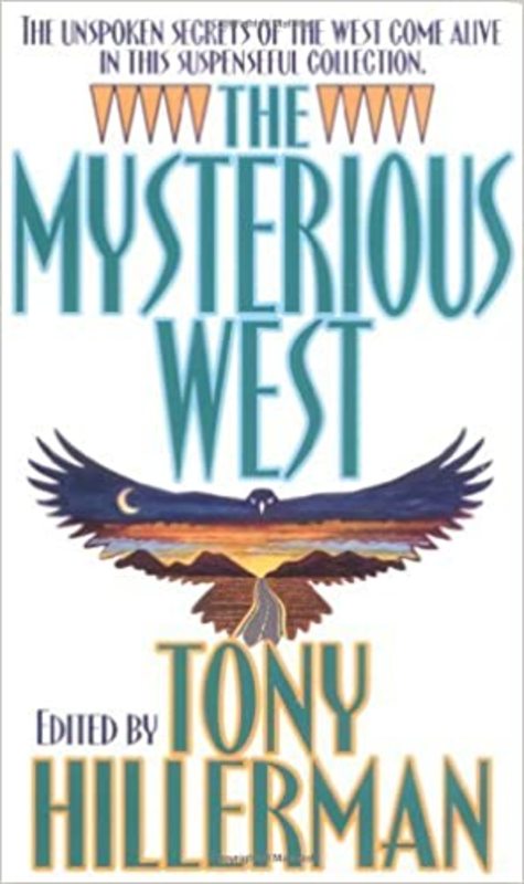 Book cover for "The Mysterious West" by Tony Hillerman