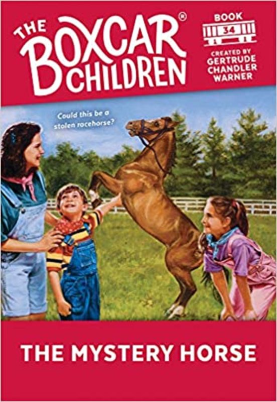 Book cover for "The Mystery Horse" by Gertrude Chandler Warner