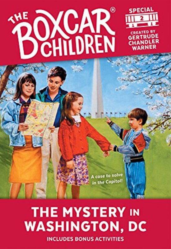 Book cover for "The Mystery in Washington D.C." by Gertrude Chandler Warner