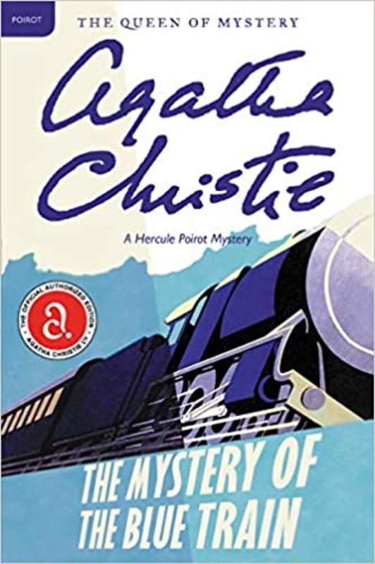Book cover for "The Mystery of the Blue Train" by Agatha Christie