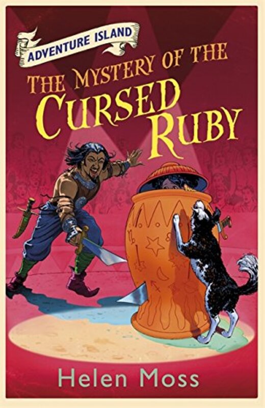 Book cover for "The Mystery of the Cursed Ruby" by Helen Moss