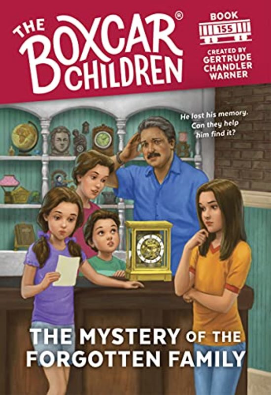 Book cover for "The Mystery of the Forgotten Family" by Gertrude Chandler Warner