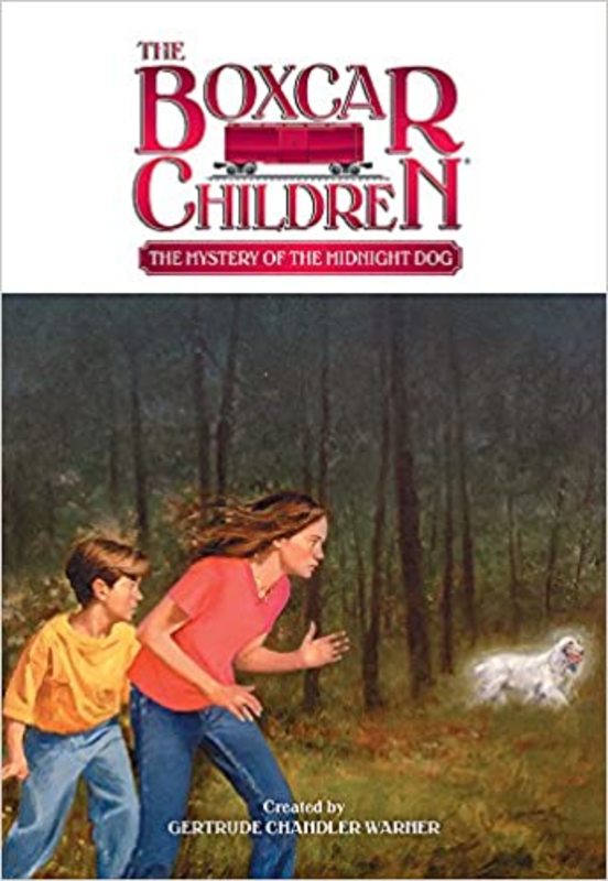 Book cover for "The Mystery of the Midnight Dog" by Gertrude Chandler Warner