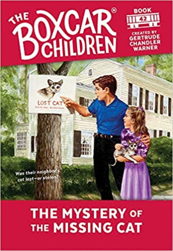 Book cover for "The Mystery of the Missing Cat" by Gertrude Chandler Warner