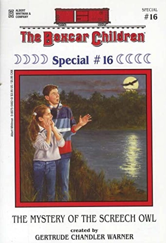 Book cover for "The Mystery of the Screech Owl" by Gertrude Chandler Warner