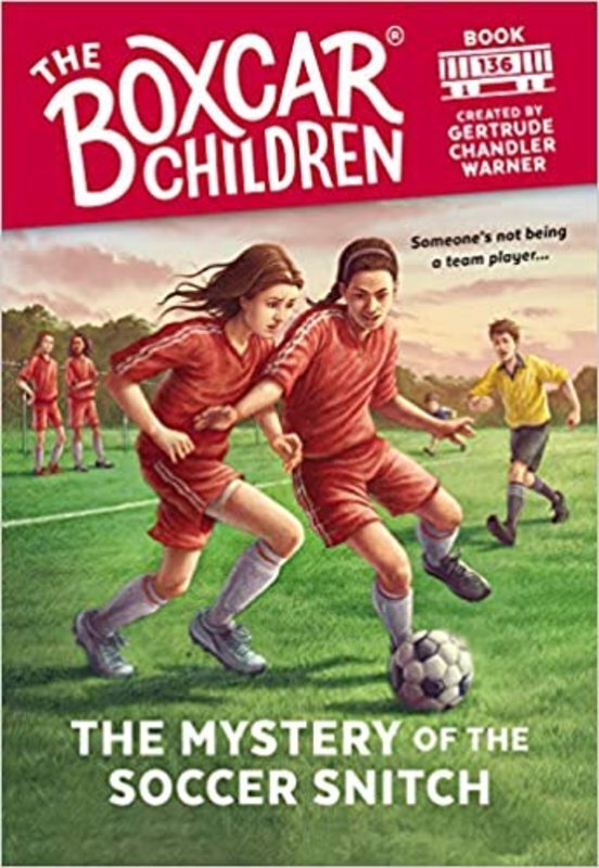 Book cover for "The Mystery of the Soccer Snitch" by Gertrude Chandler Warner