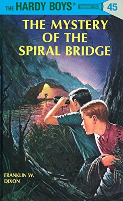 Book cover for "The Mystery of the Spiral Bridge" by Franklin W Dixon