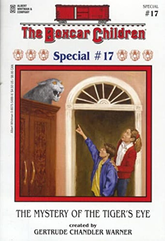 Book cover for "The Mystery of the Tiger's Eye" by Gertrude Chandler Warner