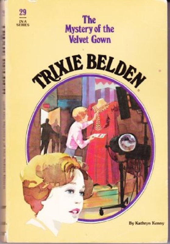Book cover for "The Mystery of the Velvet Gown" by Kathryn Kenny