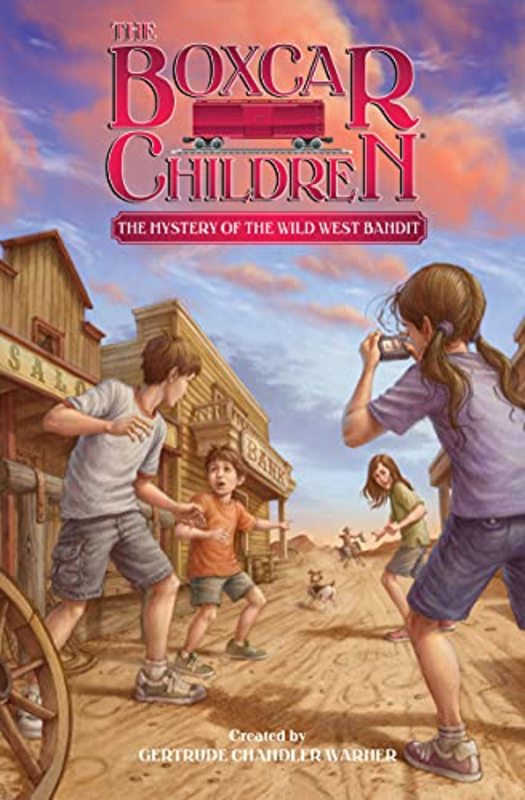 Book cover for "The Mystery of the Wild West Bandit" by Gertrude Chandler Warner