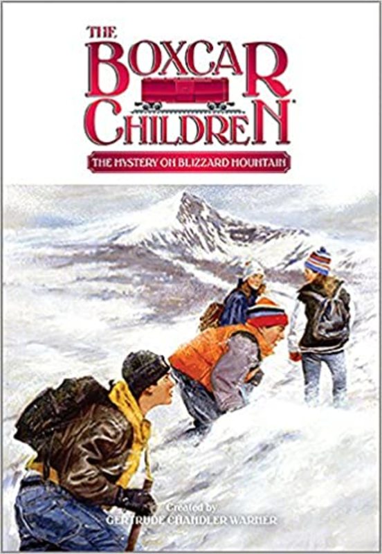 Book cover for "The Mystery on Blizzard Mountain" by Gertrude Chandler Warner